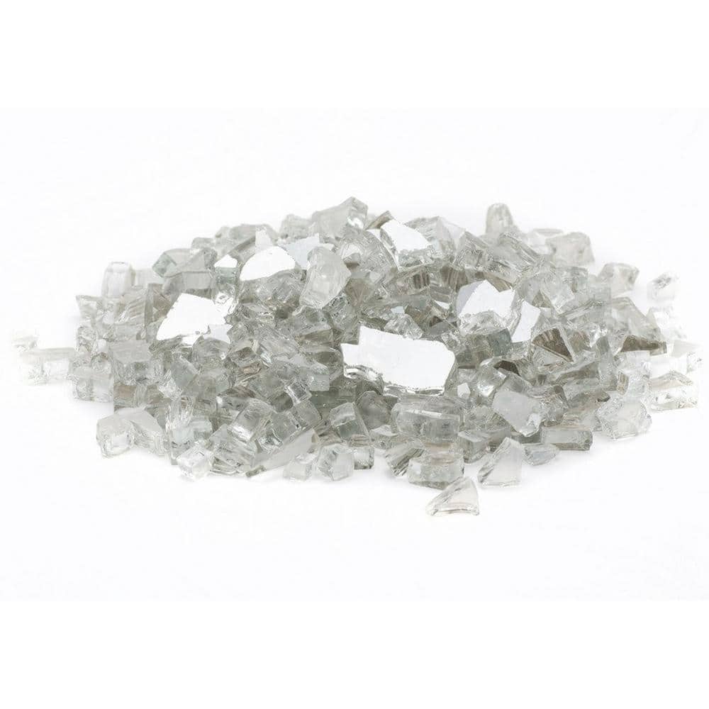 Crystal Reflective Tempered Fire Glass, 20 lb Bag