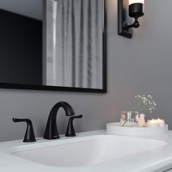 Willa 8 in. Widespread 2-Handle Bathroom Faucet in Spot Defense Matte Black