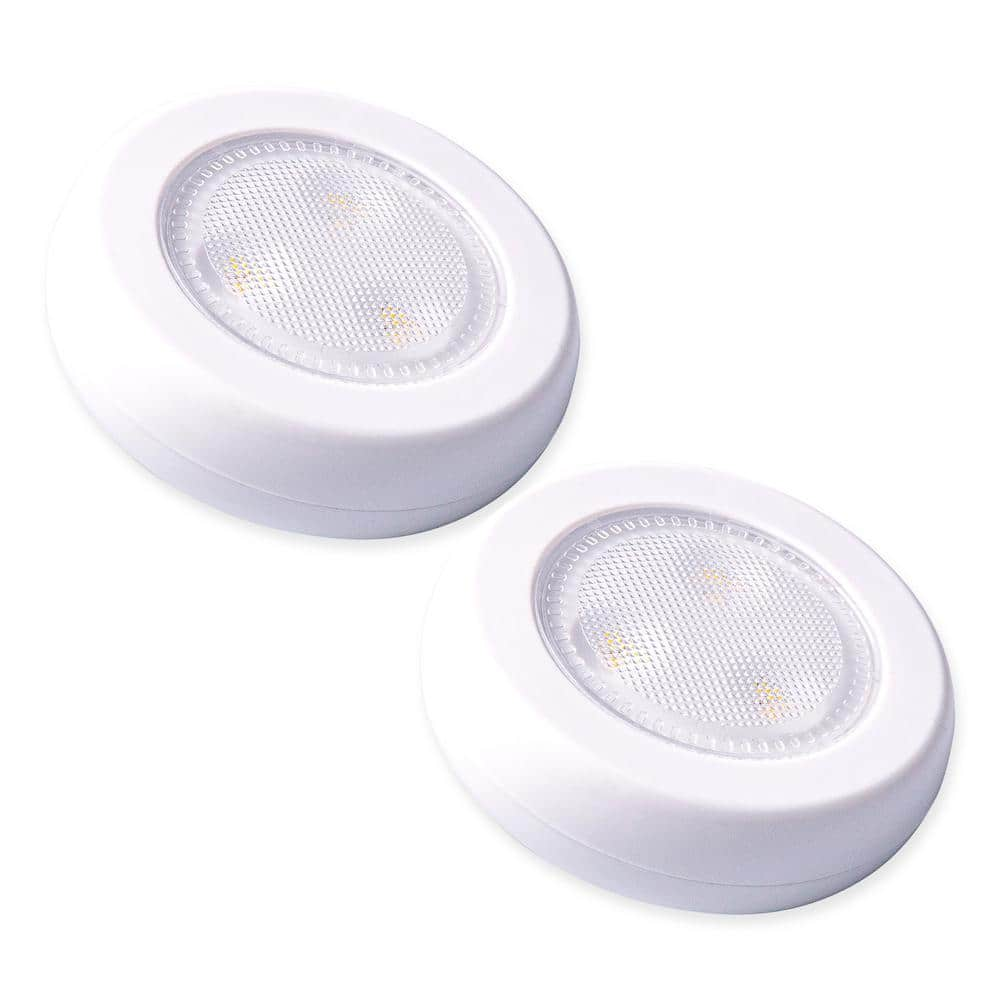 Westek 3 1/4W White LED Puck Lights Set of 3 with Remote - #857H1