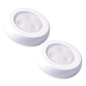Ultra-Thin LED White Puck Light (2-Pack)