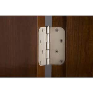 3 in. x 1/4 in. Radius Chrome Squeak-Free Door Hinge