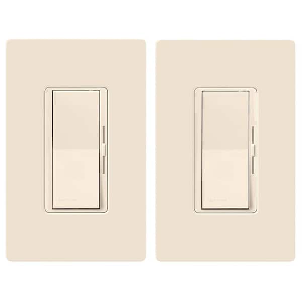 Lutron Diva LED+ Dimmer Switch w/Wallplate for Dimmable LED Bulbs, 150-Watt/Single-Pole or 3-Way, White (DVWCL-2PK-LA) (2-Pack)