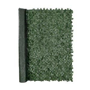 96 x 72 in. Ivy Privacy Garden Fence Artificial Green Wall Screen with Mesh Backing and Joints Faux Vine Leaf Plastic