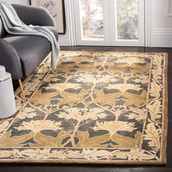 Anatolia Navy/Sage 4 ft. x 6 ft. Border Area Rug