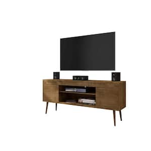 Bradley 63 in. Rustic Brown Composite TV Stand Fits TVs Up to 60 in. with Cable Management