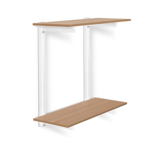 DELTA CYCLE AND HOME 24 in. x 22.5 in. 10.5 in. Light Oak Adjustable Premium Shelving Kit with Brackets Decorative Wall Shelf