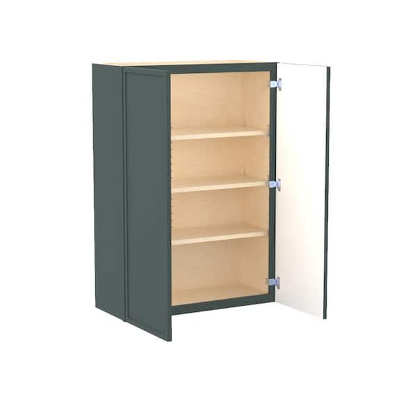Franklin 30 in. W x 12 in. D x 42 in. H Assembled Plywood Wall Kitchen Cabinet in Verdant Green with Soft Close