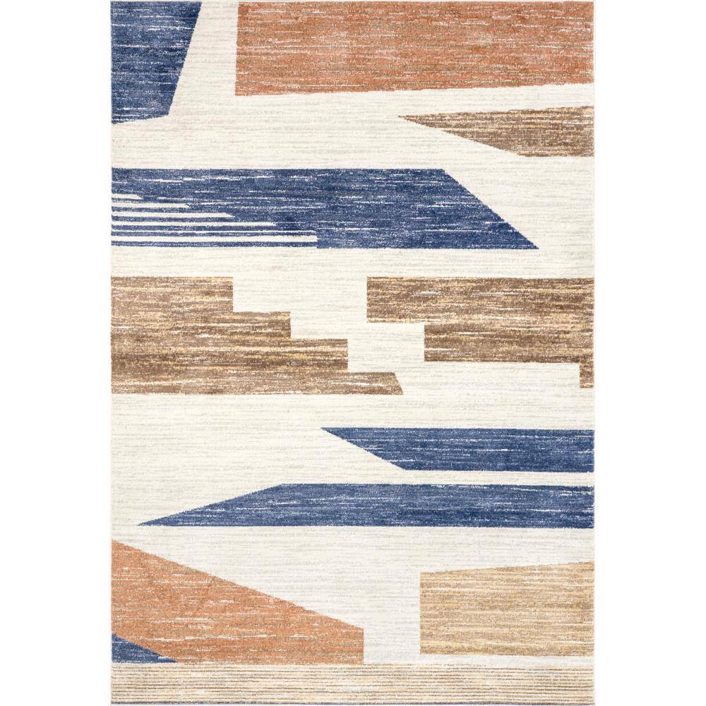 nuLOOM Alessia Abstract Keys Beige 5 ft. x 7 ft. 5 in. Modern Area Rug