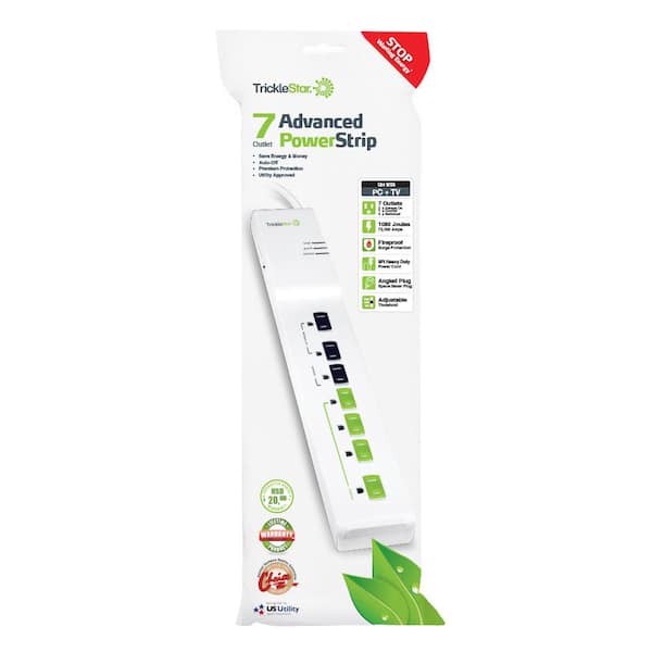 TRICKLESTAR 3 ft. 7-Outlet Advanced and Energy Saving Surge
