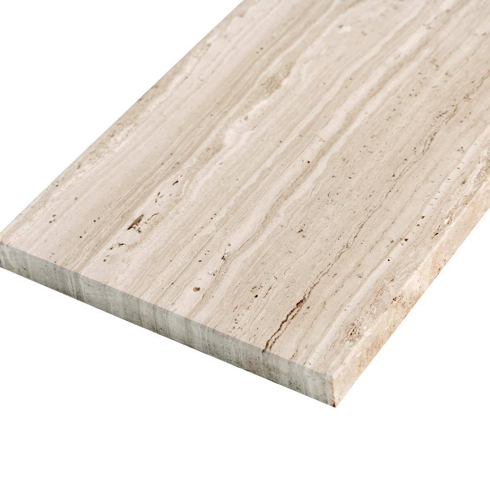 Wooden Beige 4" x 12" Honed Marble Subway Tile