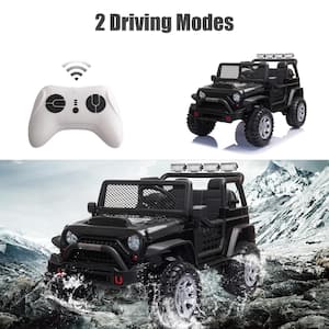 2.4G Remote Control Kids Ride On Truck Car 12-Volt Electric Vehicle with Music/MP3 Player/Bluetooth, Black