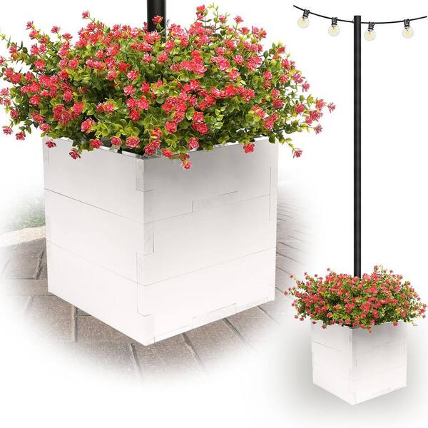 EXCELLO GLOBAL PRODUCTS Extra Large 18 in. White Wooden Planter Box