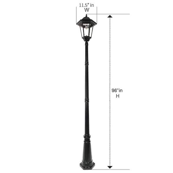 Gama Sonic Windsor Bulb 150-Lumen 20-in Black Traditional Post Light Gama Sonic Windsor Bulb 150-Lumen 20-in Black Traditional Post Light
