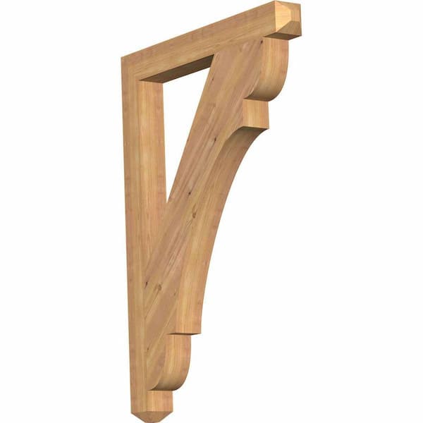 Ekena Millwork 3.5 in. x 44 in. x 32 in. Western Red Cedar Olympic Craftsman Smooth Bracket