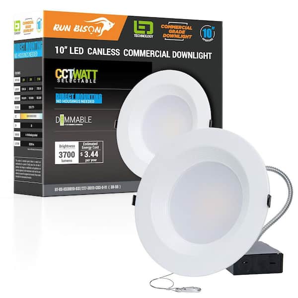 10 in. CCT and Wattage Selectable New Construction or Remodel IC Rated Integrated LED Commercial Downlight