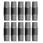 1/2 in. x 2-1/2 in. Black Industrial Steel Grey Plumbing Nipple (10-Pack)