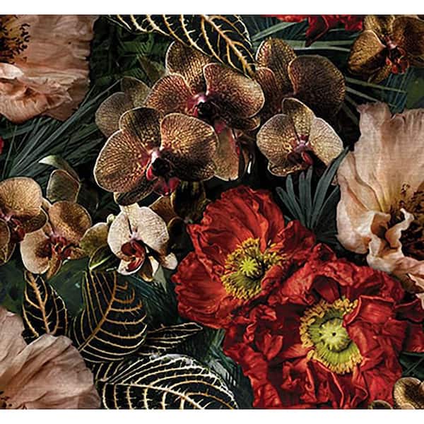 Bring On The Drama Floral Tropic Vinyl Peel and Stick Wallpaper Roll (30.75 sq. ft. )