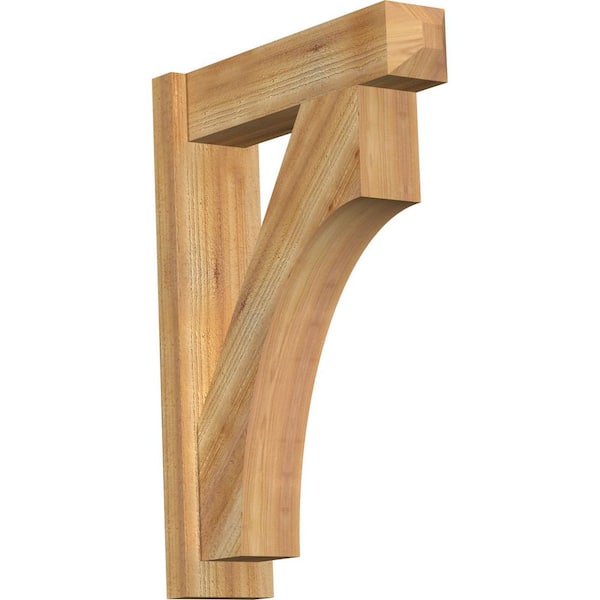 Ekena Millwork 6 in. x 30 in. x 22 in. Western Red Cedar Westlake Craftsman Rough Sawn Outlooker