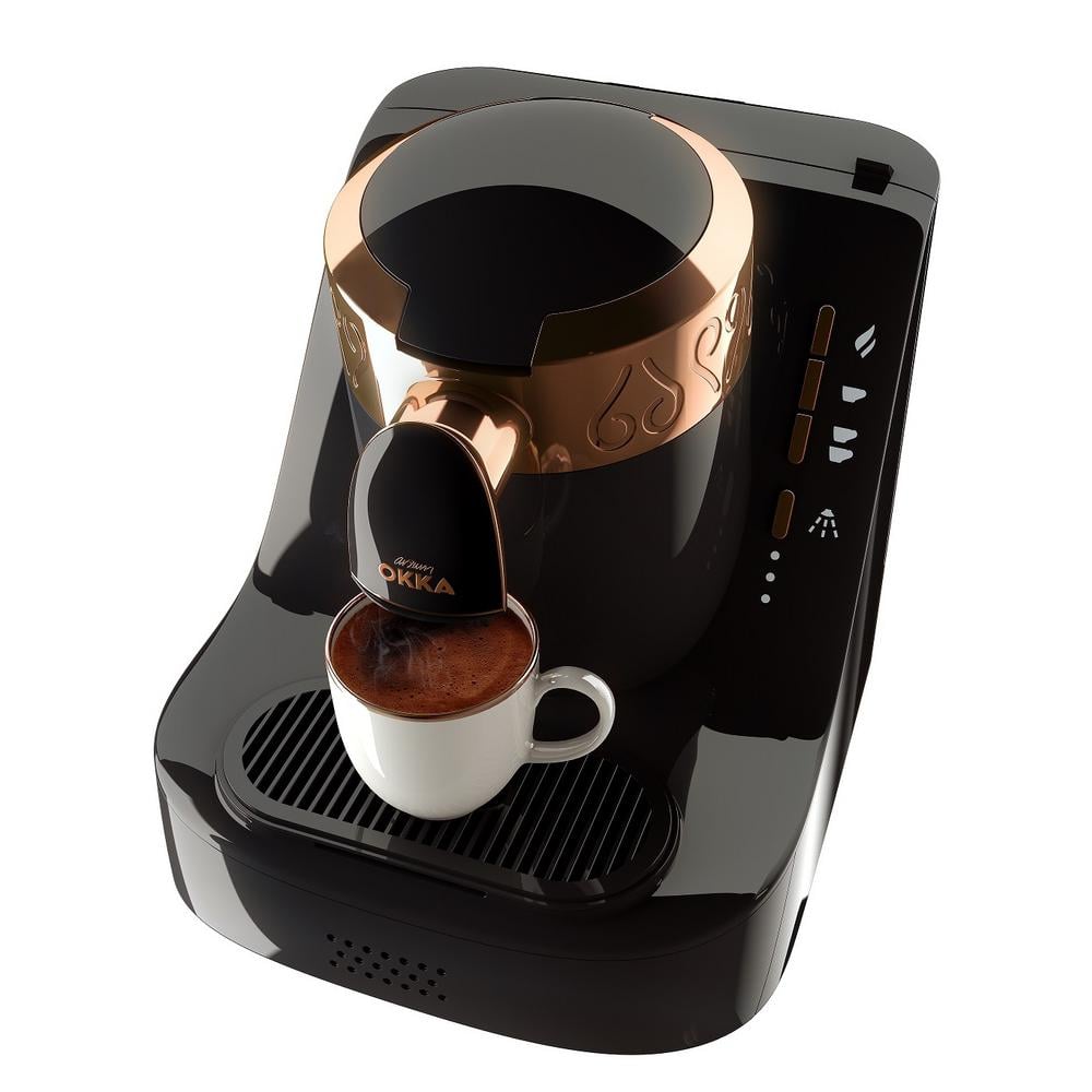 Arzum Black and Chrome Turkish Coffee Maker with Measuring Spoon