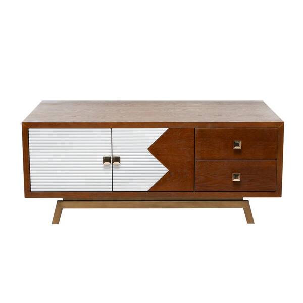 Litton Lane 18 In. Brown Wood Contemporary Coffee Table