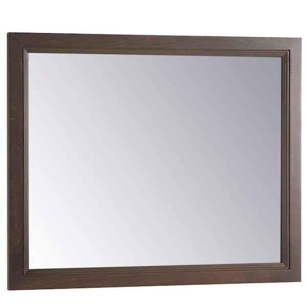 Home Decorators Collection Teasian 26 in. x 31 in. Framed Single Wall Mirror in Flagstone