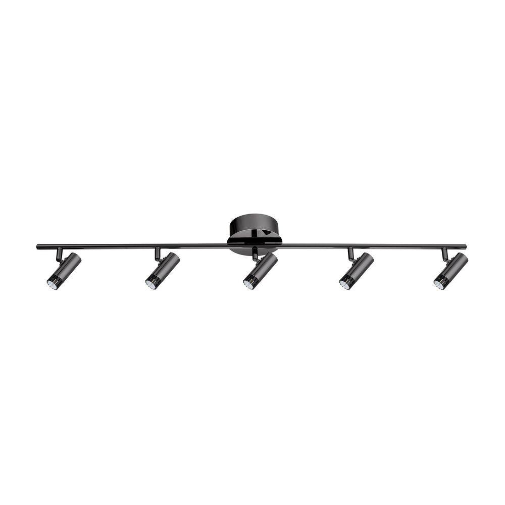 Lianello Black Chrome 5-Light Adjustable LED Track Light