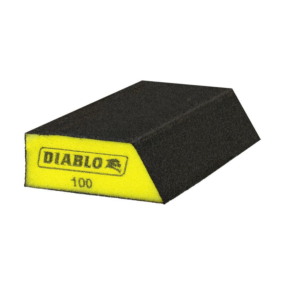 DIABLO 5 in. x 3 in. x 1 in. 100Grit Corner Contact Sanding Sponges
