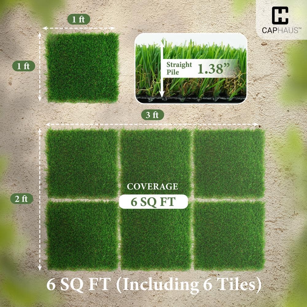 12" x 12" Green Artificial Grass Turf Tiles