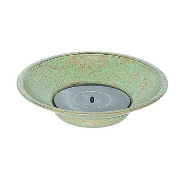 Bird Bath 3.15 in. 12.4 in. Metal Solar Outdoor Fountain with Rust-Proof Durable Bubbler for Garden Patio Decor