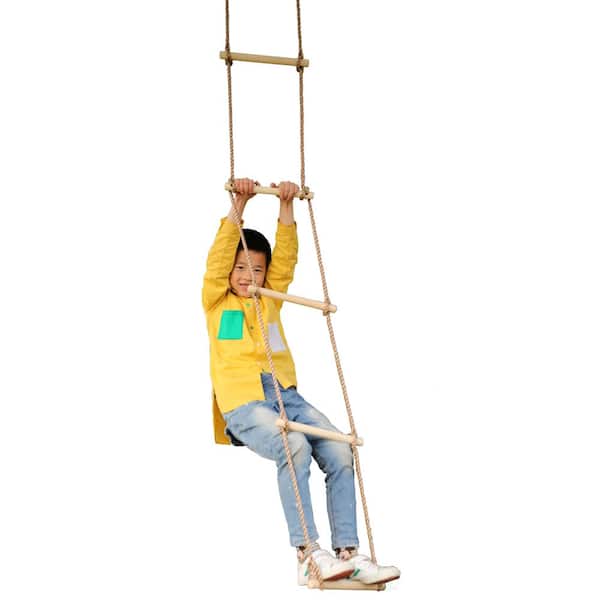 5-Step Climbing Wooden Rope Ladder Specialty Swing