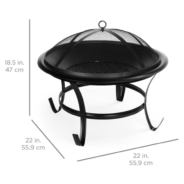 Round Steel Wood Fire Pit, Rolling Fire Pit Menards