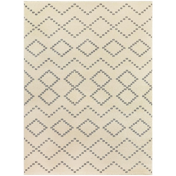 StyleWell Chaiis Beige/Gray 8 ft. x 10 ft. Global Area Rug