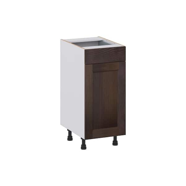 J COLLECTION Lincoln Chestnut Solid Wood Assembled 12 in. W x 34.5 in. H x 21 in.D Vanity Base Cabinet with 1 Drawer