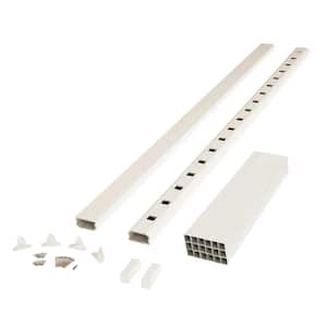 BRIO 36 in. x 96 in. (Actual: 36 in. x 94 in.) White PVC Composite Line Railing Kit w/Square Composite Balusters
