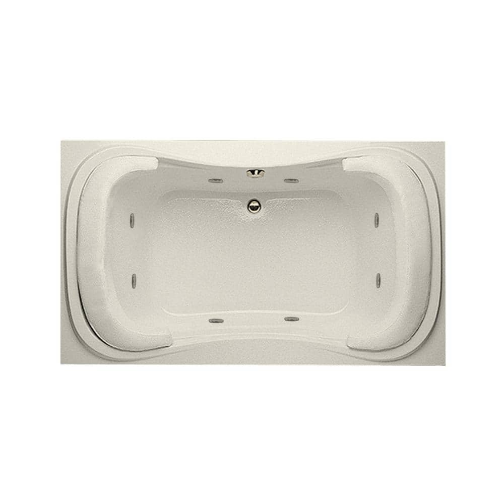 Hydro Systems Lancing 72 in. Acrylic Rectangular Dropin Whirlpool and