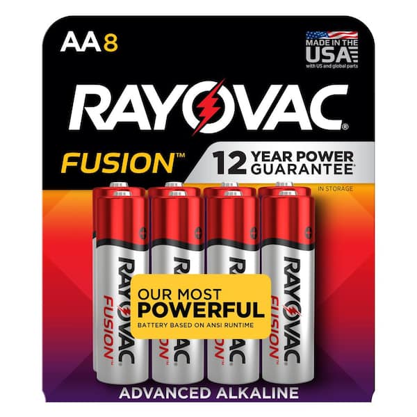 Rayovac Fusion Alkaline AA Card (8-Pack)