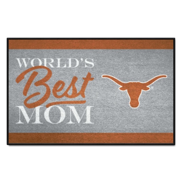 FANMATS Texas Longhorns Orange World's Best Mom 19 in. x 30 in. Starter Mat Accent Rug