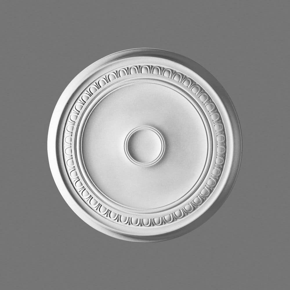 Primed White Polyurethane Egg and Dart Ceiling Medallion