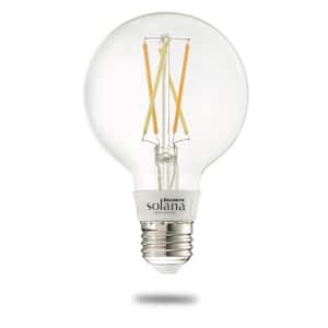 60 Watt Equivalent G25 with Medium Screw Base E26 in Clear Finish Dimmable 2200-6500K Solana WIFI LED Light Bulb 1-Pack