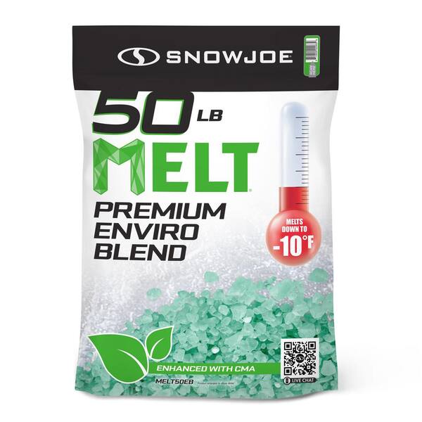 Snow Joe Melt 50 lb. Re-Sealable Bag Premium Environmentally Friendly Blend Ice Melter with CMA