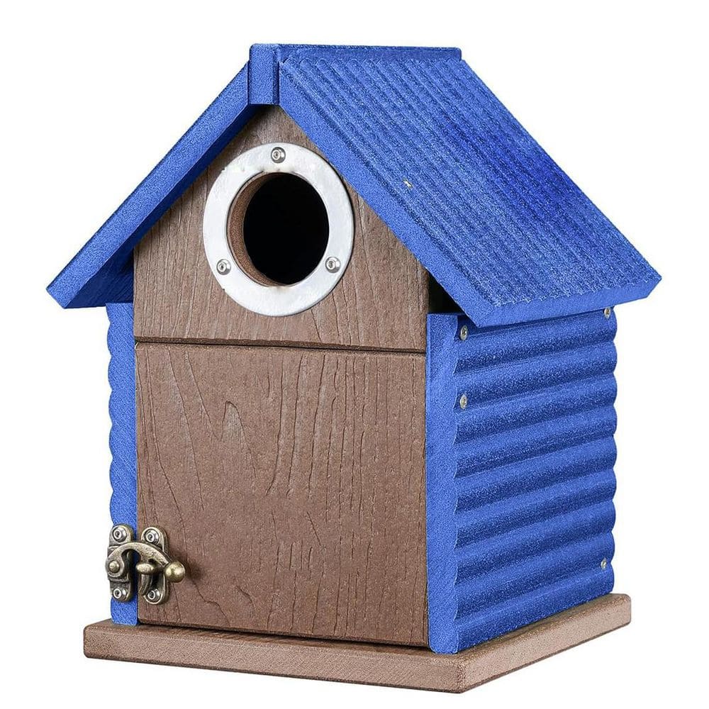 Recycled Plastic Weatherproof Bird House with Clear View Panel Predator Guard Enhanced Ventilation Blue price history on PriceWatchPro