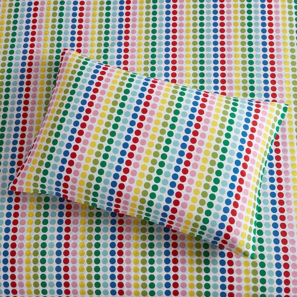 MHF Home Smarts and Crafts Candy Drop Everyday Microfiber Twin Woven Sheet Set