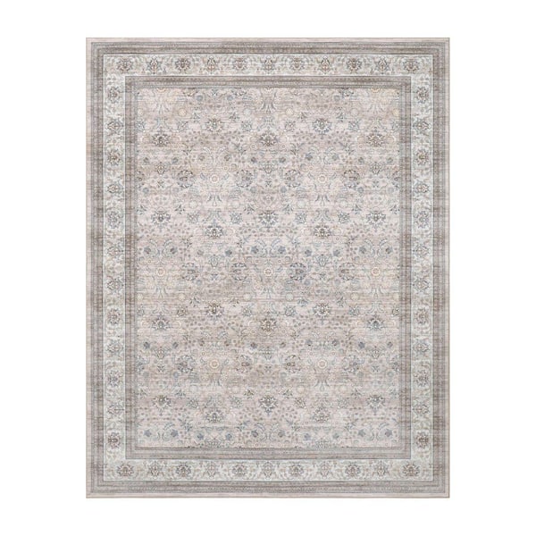 Finley Beige/Multi 7 ft. x 10 ft. Woven Oriental Polyester Area Rug