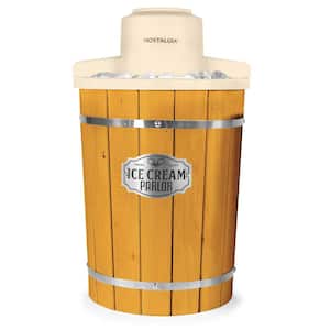 6 qt. Light Wood Bucket Electric Ice Cream Maker