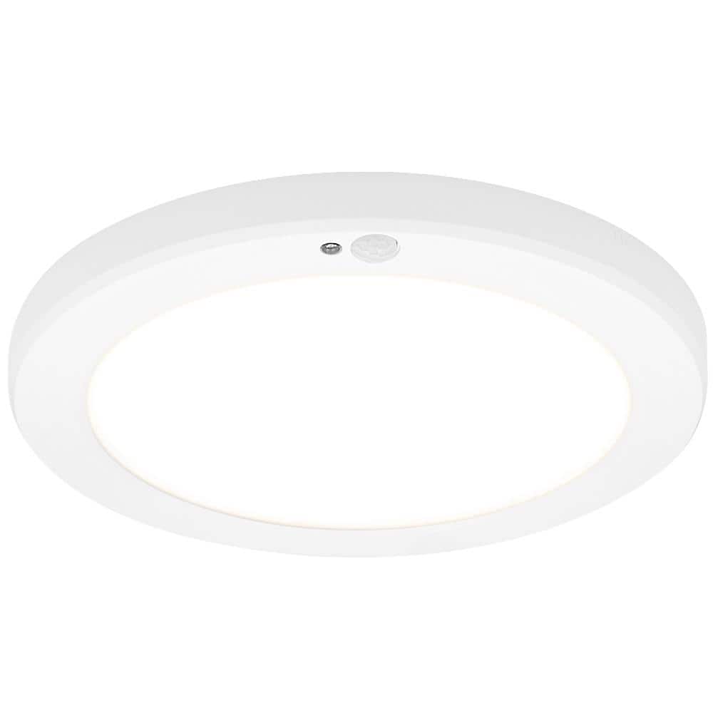 9-Inch White Aluminum LED Motion Sensor Ceiling Light