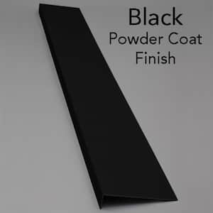 Classic series 11 in. x 84 in. Matte Black Powder Coated Painted Steel Foundation Plate for Cellar Door