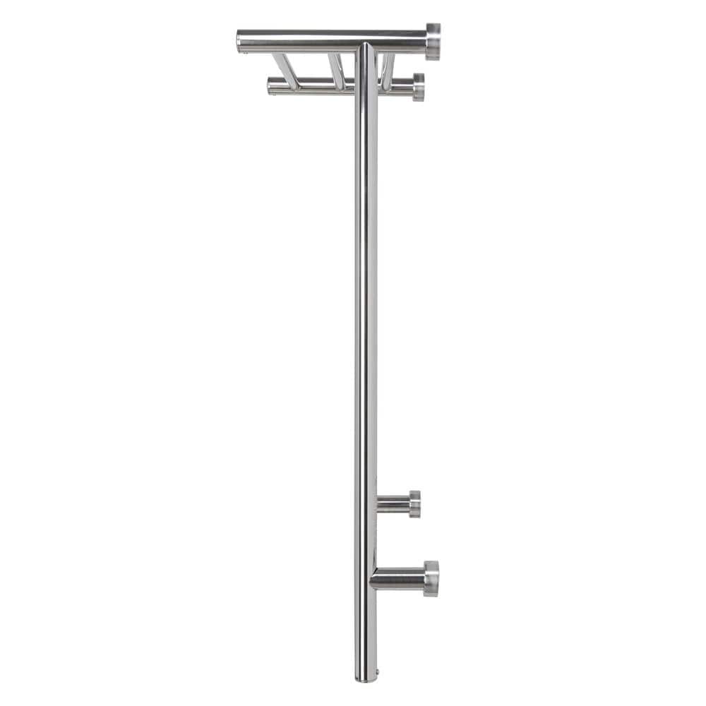 Summit Polished Stainless Steel Wall-Mounted Towel Warmer with Heated Shelf