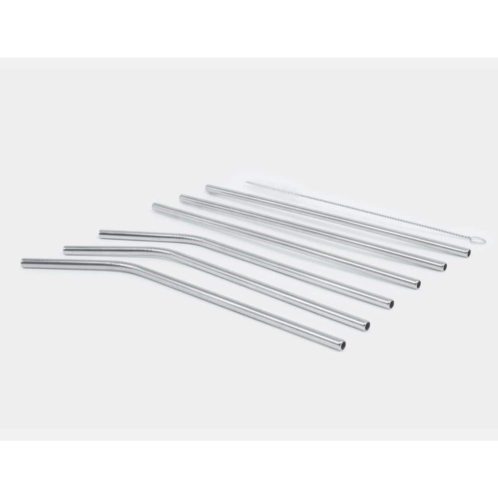 Jumbo Stainless Steel Bendable Straws 26 inch Pack of 5 : extra
