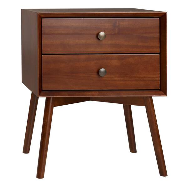 solid wood walnut nightstand