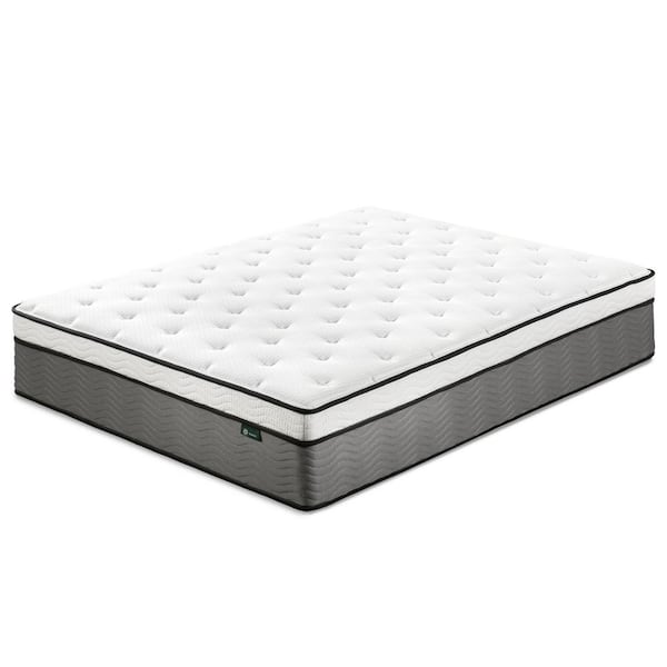 Zinus Support Plus 14 in. Extra Firm Hybrid Euro Top King Pocket Spring Mattress